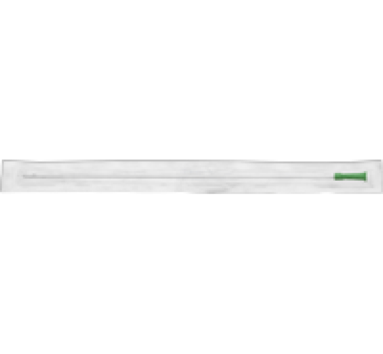 APOGEE SOFT TIP - Apogee Intermittent Catheter with two staggered ultra-smooth eyelets, latex-free, designed for comfort, clear, and made from medical-grade PVC.