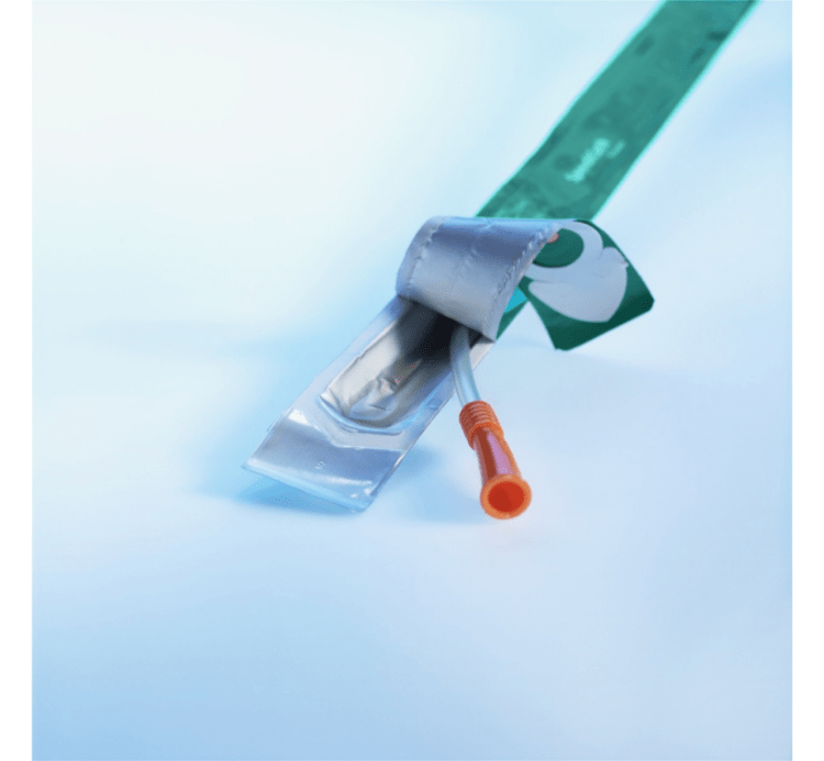 SpeediCath Coude Tip: Ready-to-use hydrophilic catheter with a coude tip for easier insertion. Features a hydrophilic coating, smooth eyelets, and is packaged in sterile saline. 100% latex and phthalate free.