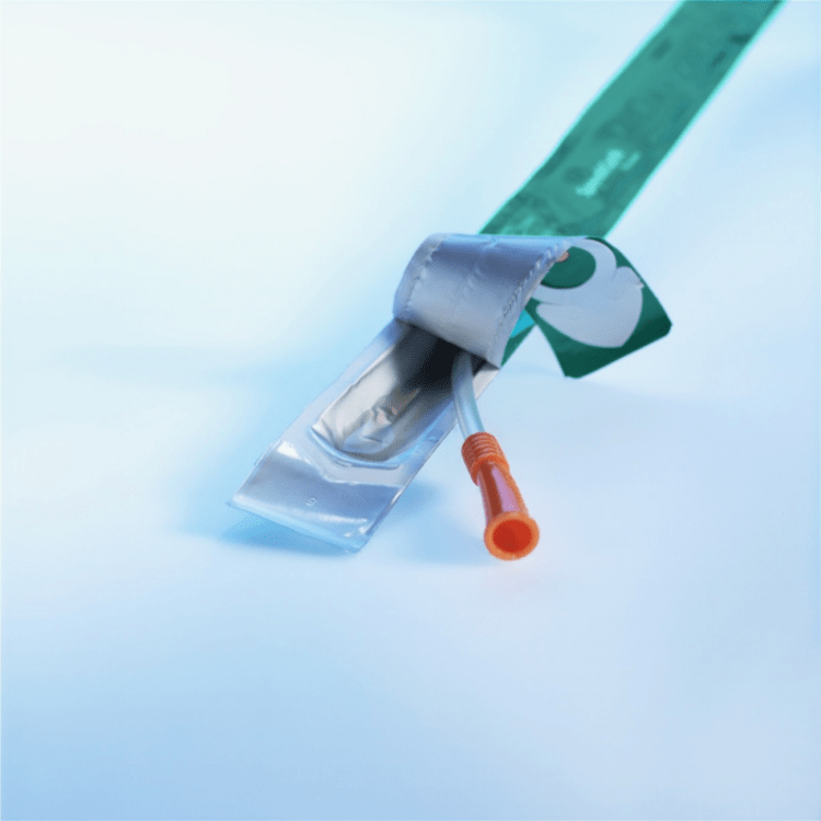 SpeediCath Coude Tip: Ready-to-use hydrophilic catheter with a coude tip for easier insertion. Features a hydrophilic coating, smooth eyelets, and is packaged in sterile saline. 100% latex and phthalate free.