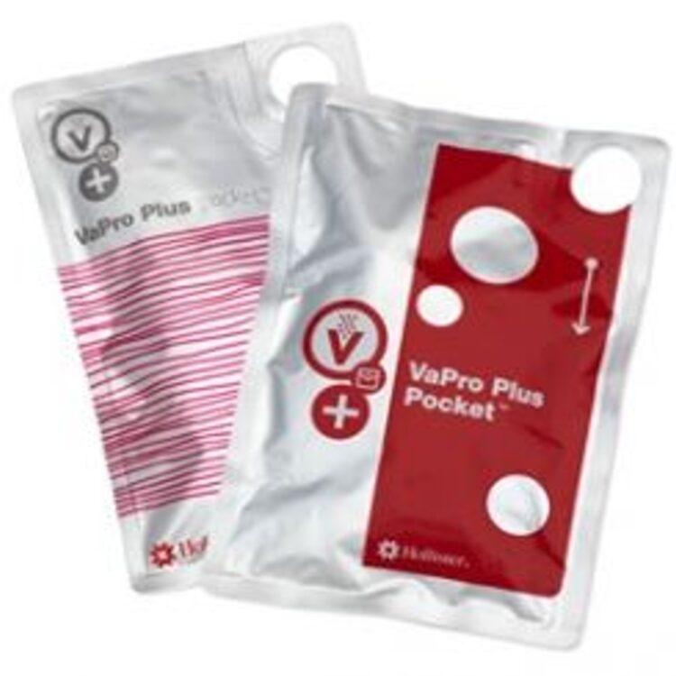 VaPro Plus Pocket Intermittent Catheter - Touch-free, hydrophilic catheter with integrated collection bag. Features protective tip, easy-to-carry package, large finger hole, smooth eyelets, and ring cap. Available in 16" and 8" lengths. Latex-free, phthalates-free