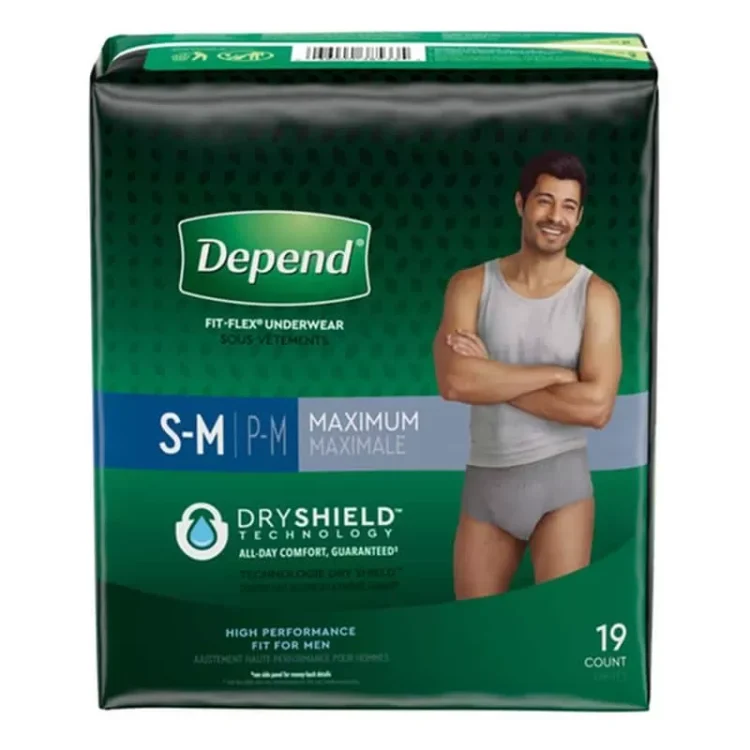 Depend Max Abs Underwear Grey For Men